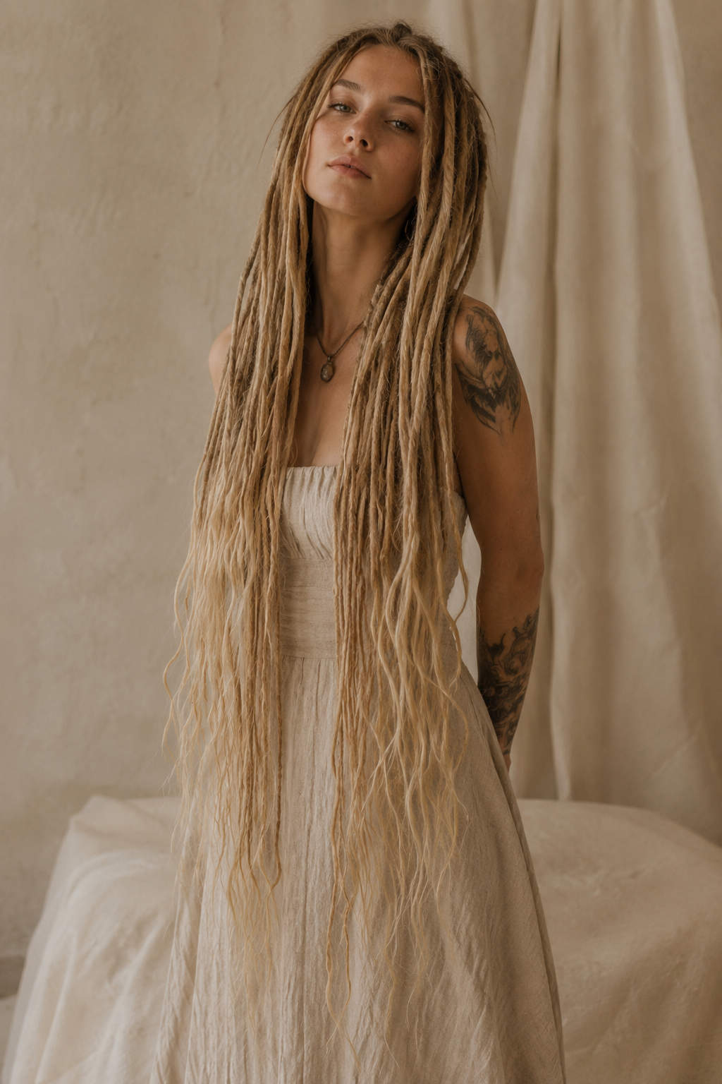 Long Loose Ends Straight Locs