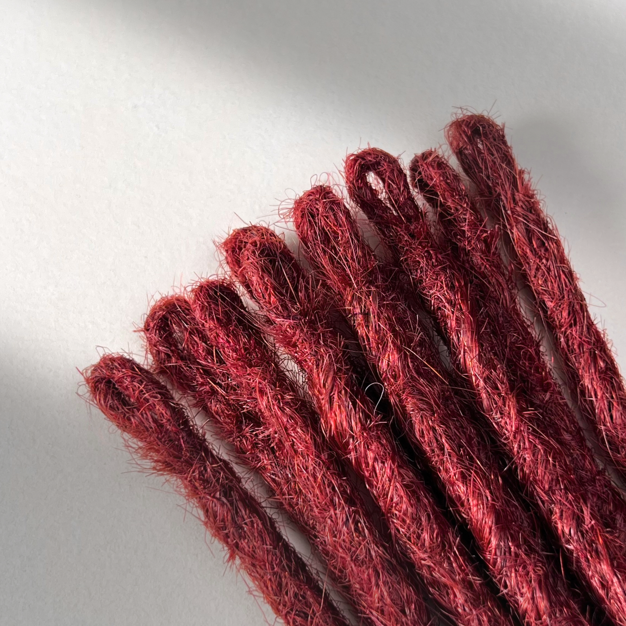 Straight Locs | Garnet Glow