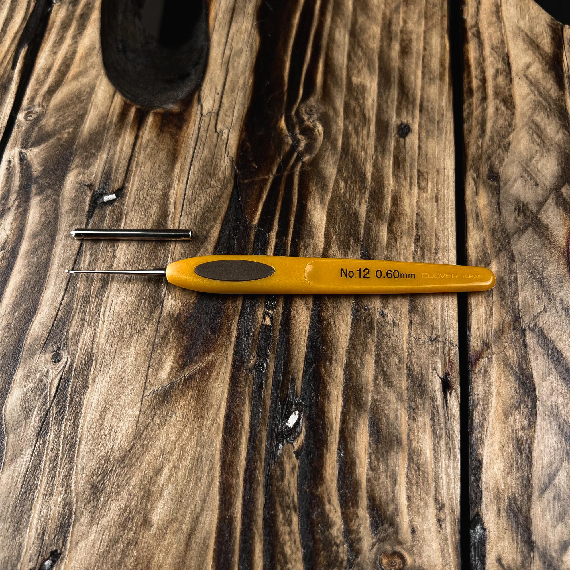 Clover Micro Crochet Hook No. 12 (0.60 mm) designed for detailed Loc maintenance and Dreadlock creation.
