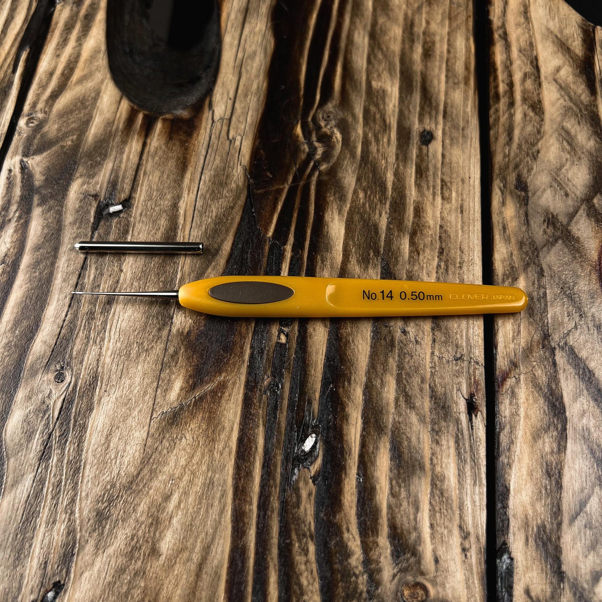 Clover Micro Crochet Hook No. 14 (0.50 mm) for ultra-fine Loc maintenance, repairs and Dreadlock work.