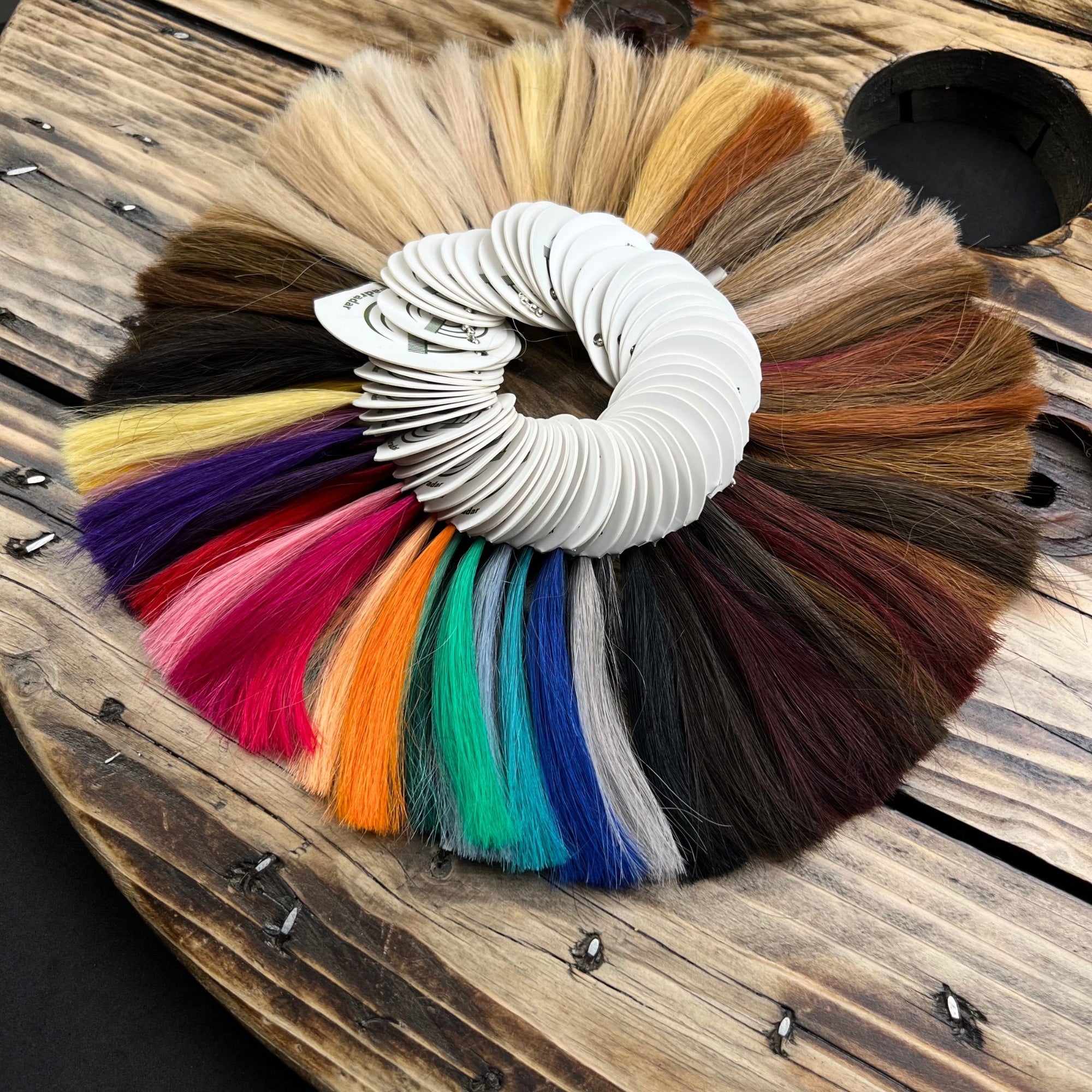 Dreadradar Color Ring with shades for Straight Loc Extensions and Straight Bulk Hair