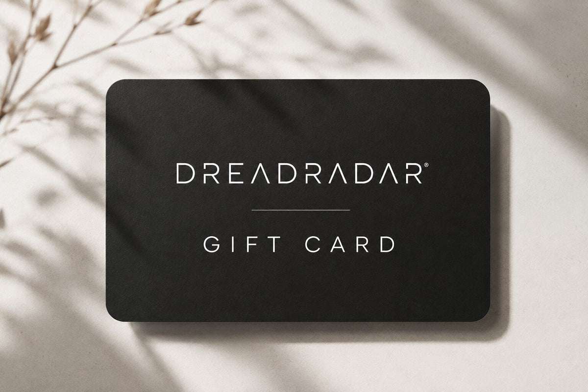 Dreadradar Gift Card for handmade human hair loc extensions and accessories.