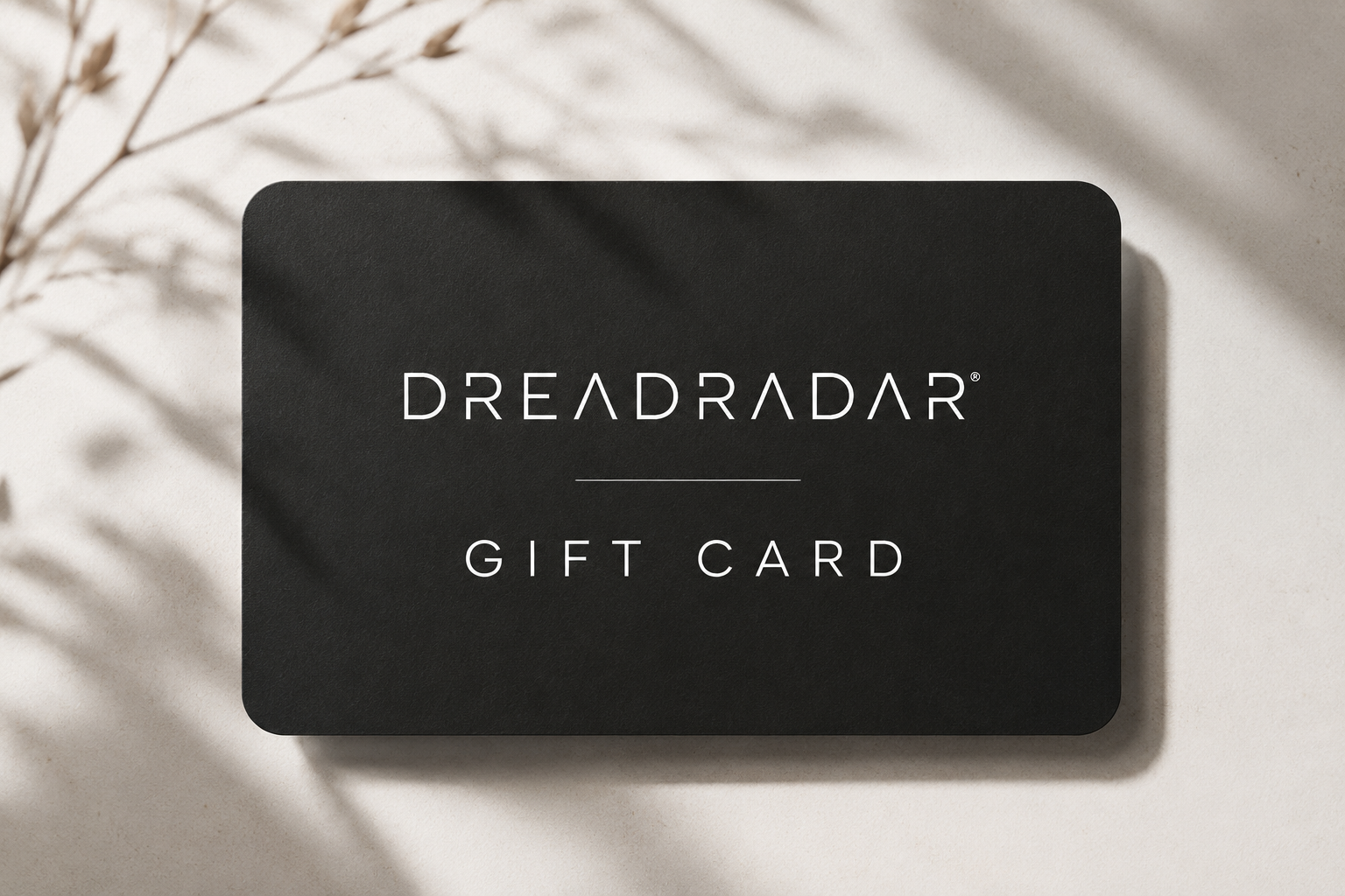 Dreadradar Gift Card for handmade human hair loc extensions and accessories.