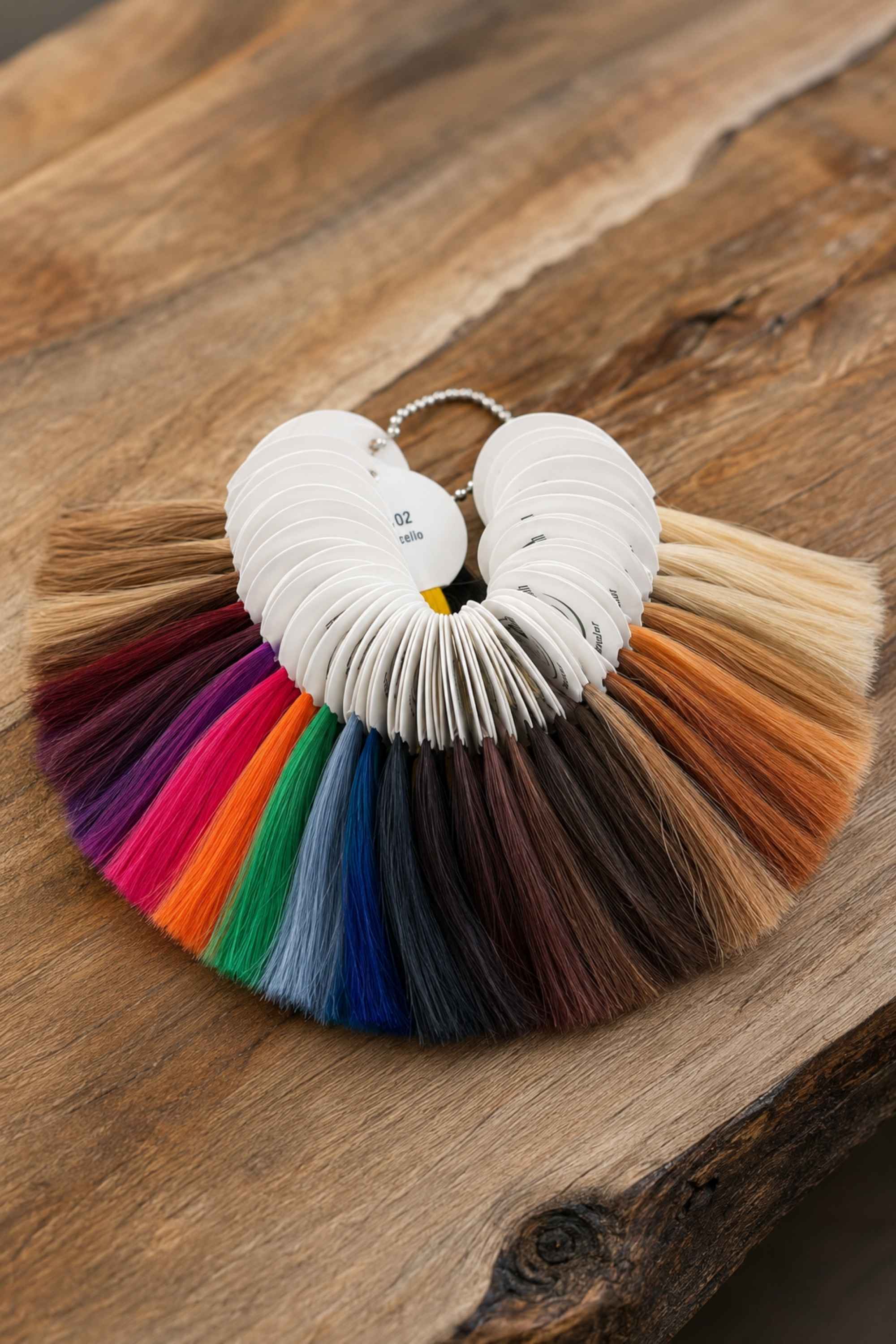 Dreadradar loc color ring featuring natural and fashion shades, designed to help compare and select the ideal color for handmade loc extensions.