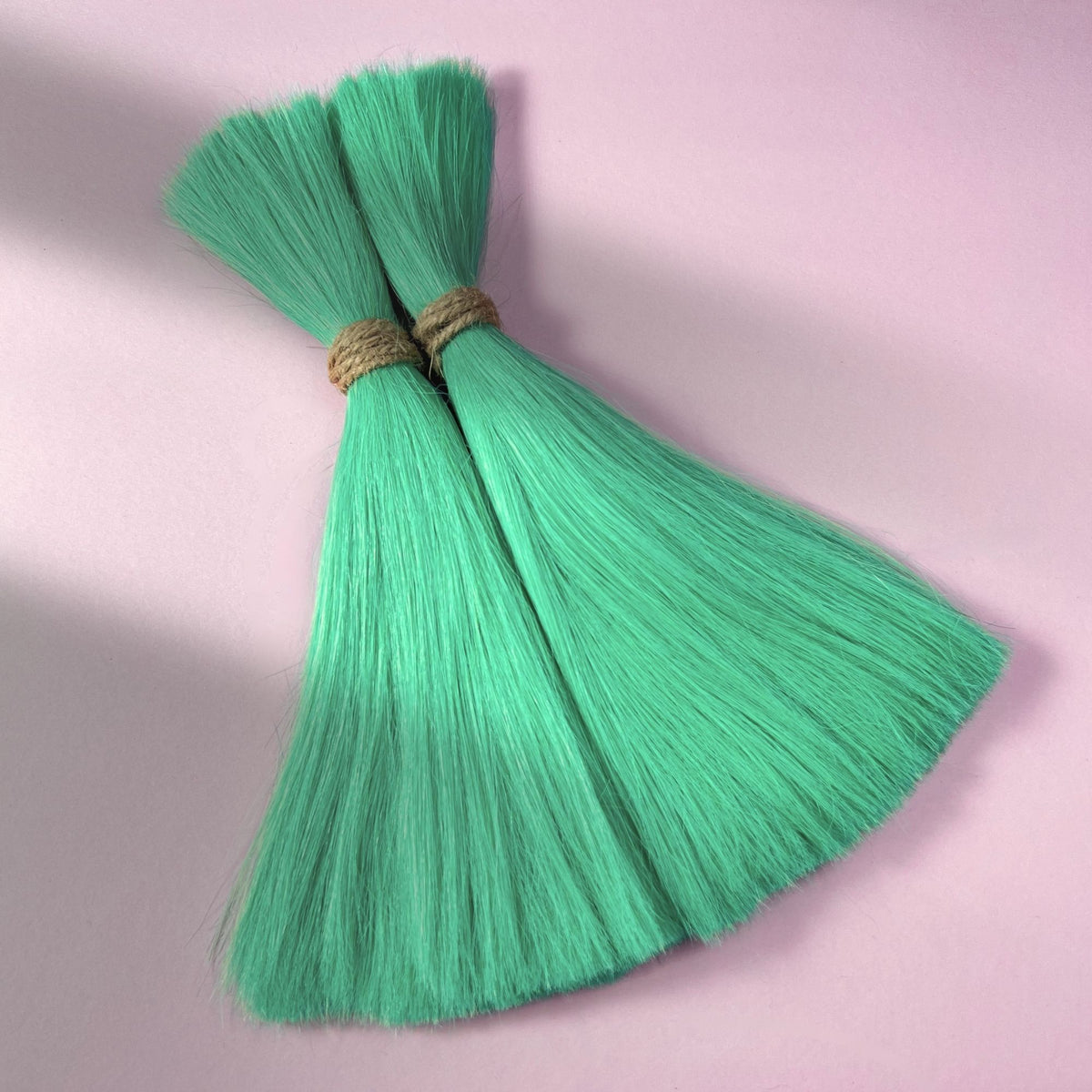 Full view of Esmerald Green loose human hair for Straight Loc Extensions